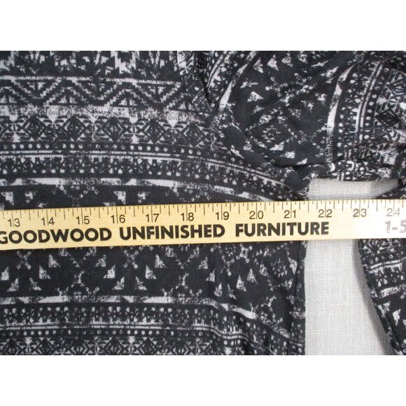 Faded Glory XL Black & White Long Sleeve Tunic Top - Picture 4 of 7